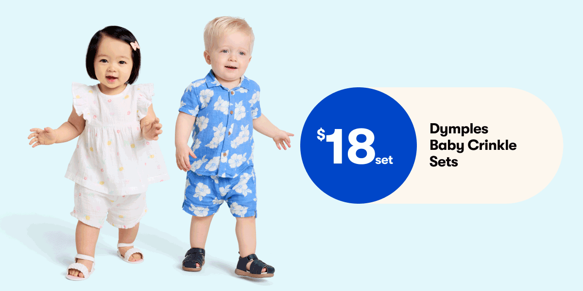 Dymples Baby Crinkle Sets $18set | Dymples Baby Christmas Bodysuits $4ea | Dymples Christmas Tee & Shorts Set $10set