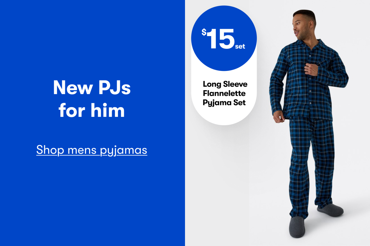 $15set | Long Sleeve Flannelette Pyjama Set | NEW PJs for him