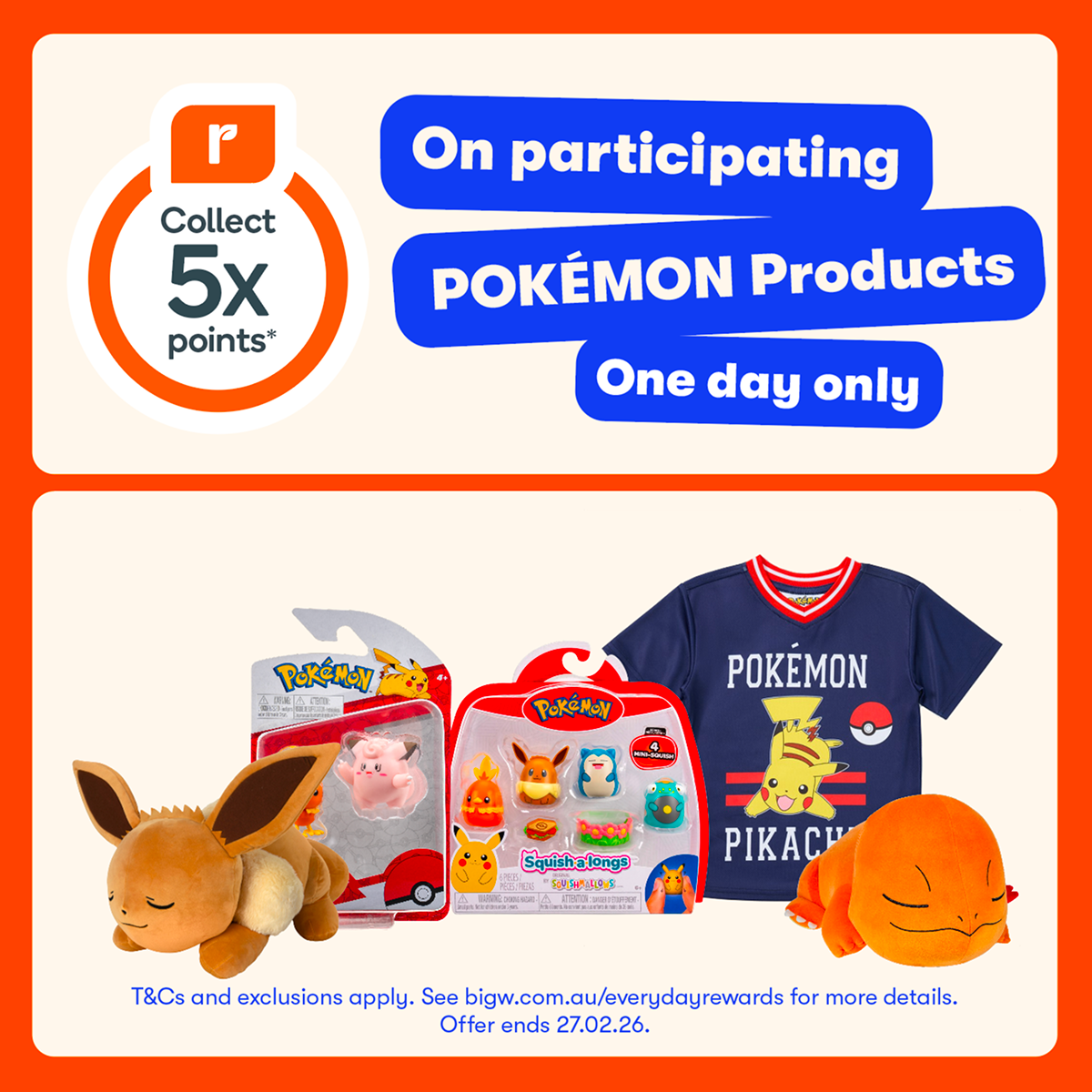Pokemon Day | Collect 5x Points on Participating Pokémon Products - One day only | T&Cs Apply. Offer Ends 27/02/26