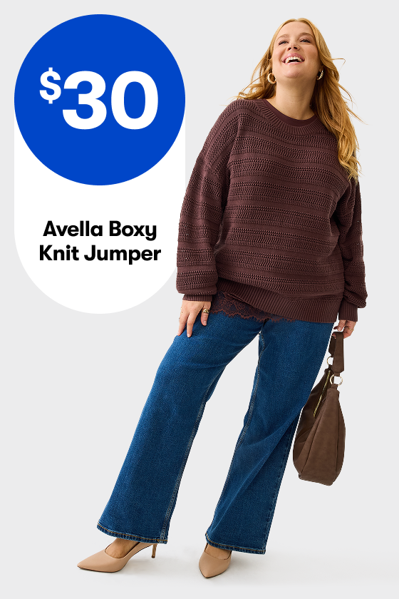 $30 Avella Boxy Knit Jumper