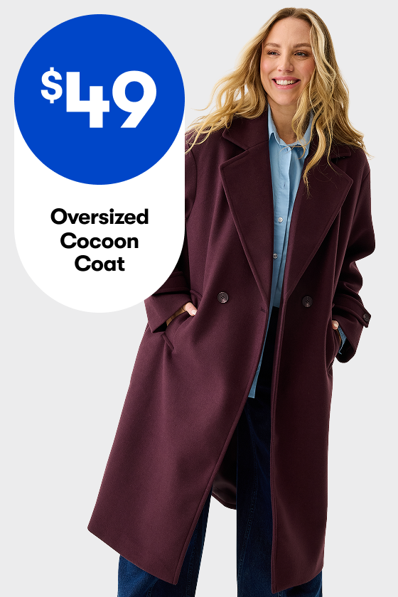 $49 Oversized Cocoon Coat