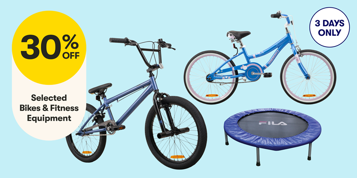 30% Off Selected Bikes & Fitness Equipment - 3 DAYS ONLY