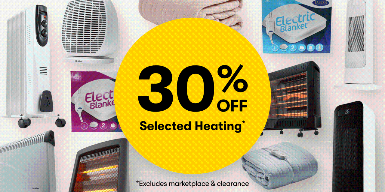 30% OFF Selected Heating
