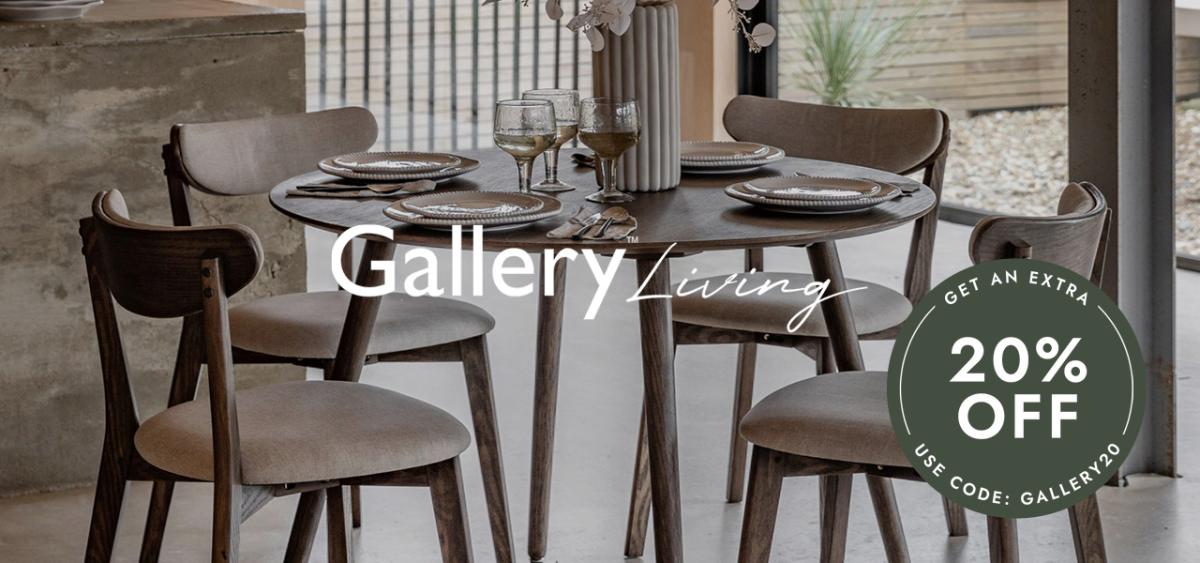 Get 20% off Gallery Living with code GALLERY20