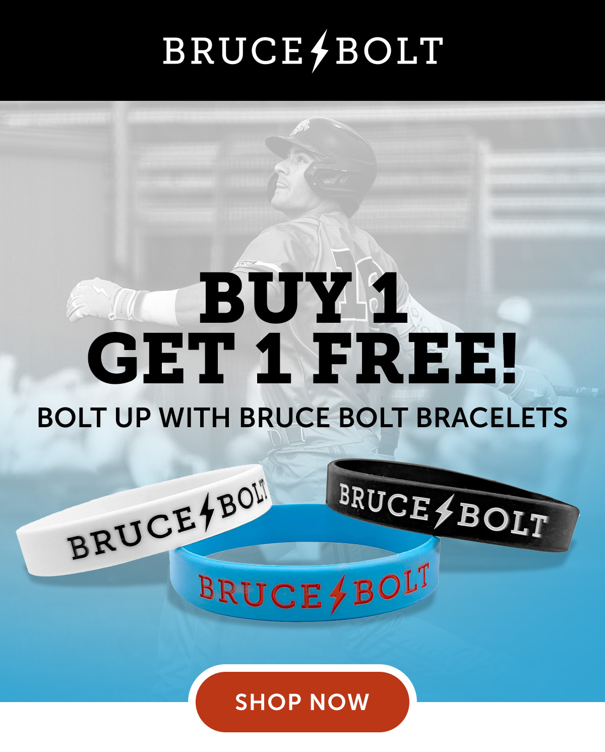 BRUCE BOLT Silicone Bracelets