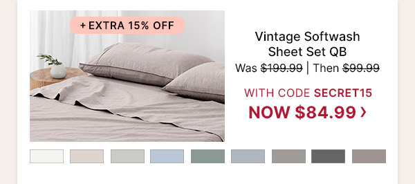 Vintage Softwash Sheet Set QB
