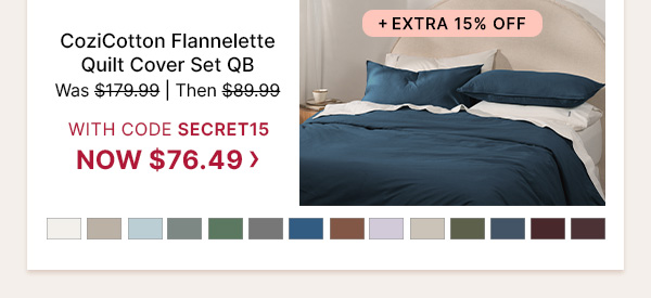 CoziCotton Flannelette Quilt Cover Set QB
