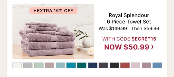 Royal Splendour 6 Piece Towel Set