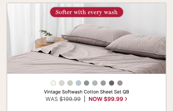 Vintage Softwash Cotton Sheet Set QB