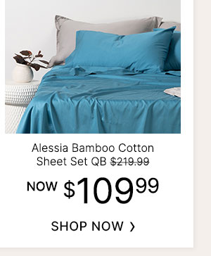 Alessia Bamboo Cotton Sheet Set QB - WAS $219.99 | NOW $109.99
