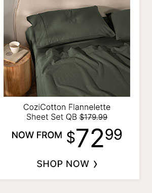 Cozi Cotton Flannelette Sheet Set QB - WAS $179.99 | NOW FROM $72.99
