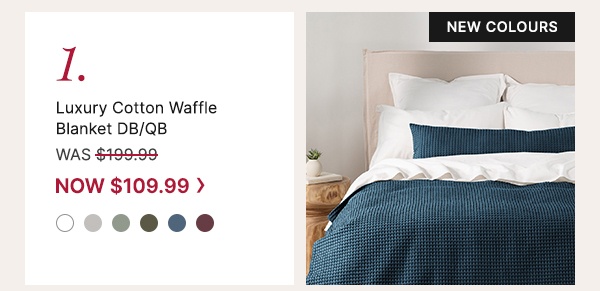 Luxury Cotton Waffle Blanket Db/Qb