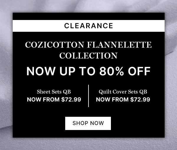 Clearance: CoziCotton Collection Now Up to 80% Off