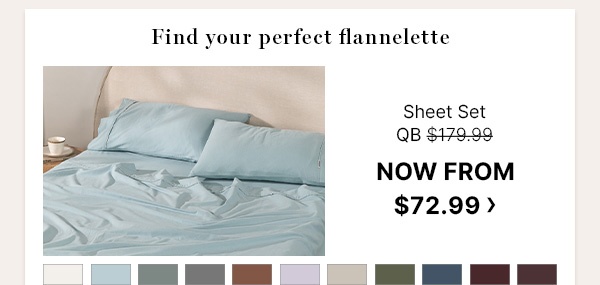 Sheet Set QB - WAS. $179.99 | NOW FROM $72.99