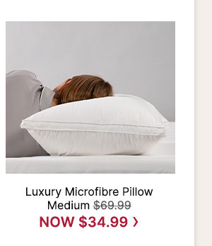 Luxury Microfibre Pillow Medium WAS $69.99 | NOW $34.99