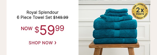 Royal Splendour 6 Piece Towel Set