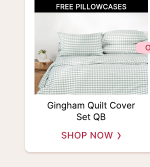 Gingham Quilt Cover Set QB