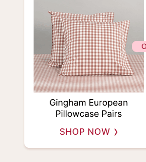 Gingham European Pillowcase Pairs