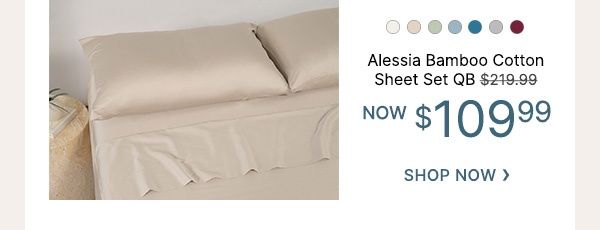 Alessia Bamboo Cotton Sheet Set QB - WAS $219.99 | NOW $109.99