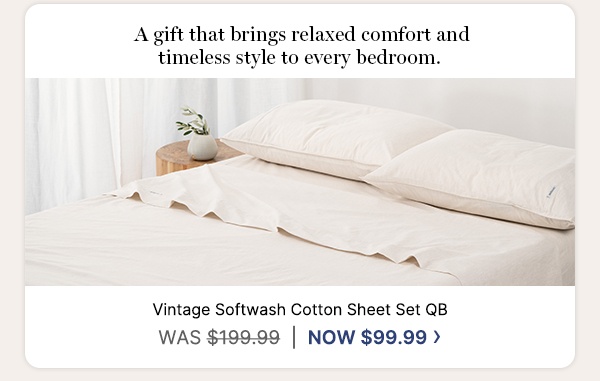 Vintage Softwash Cotton Sheet Set