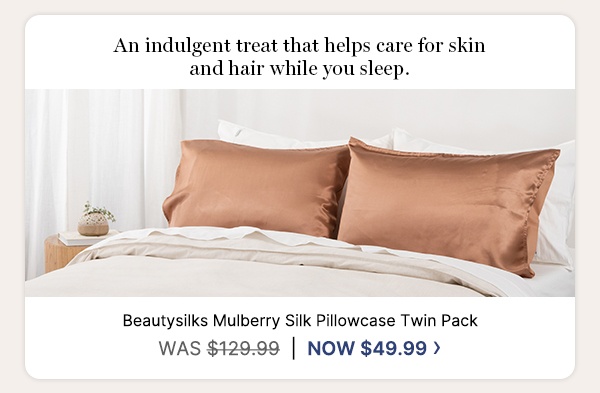 Beautysilks Real Mulberry Silk Pillowcase Twin Pack