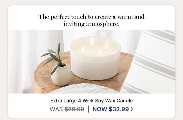 Extra Large 4 Wick Soy Wax Candle