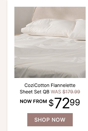 CoziCotton Flannelette Sheet Set QB - WAS $179.99 | NOW FROM $72.99