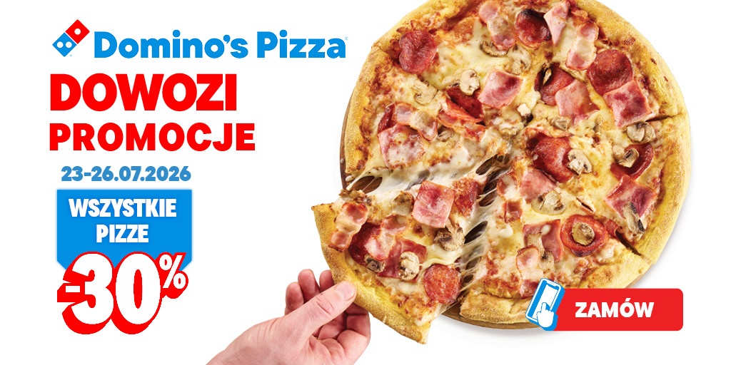 Wszystkie pizze -30%, 23-26.07.2026