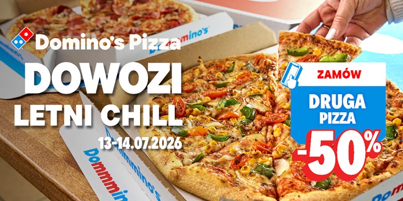 Druga pizza -50%, 13-14.07.2026