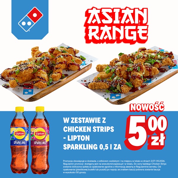 W zestawie z Chicken Strips - Lipton Sparkling 0,5 l za 5 zł