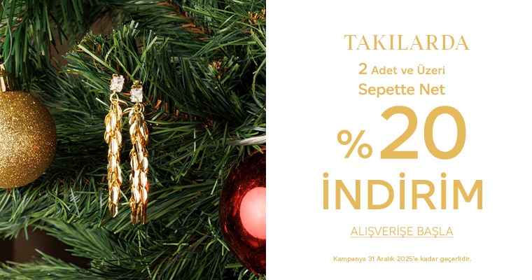 Takılarda 2 adet ve Üzerine %20 İndirim