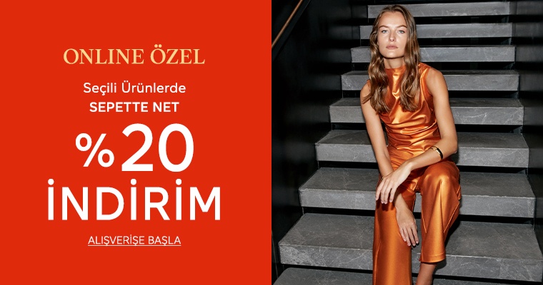 Online'a Özel Sepette %20 İndirim