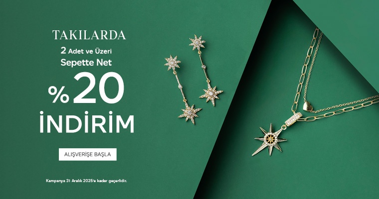 Takılarda 2 adet ve Üzerine %20 İndirim