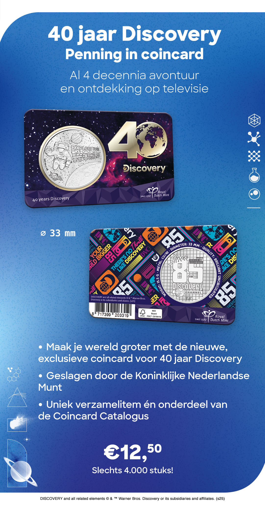 40 jaar Discovery – penning in coincard