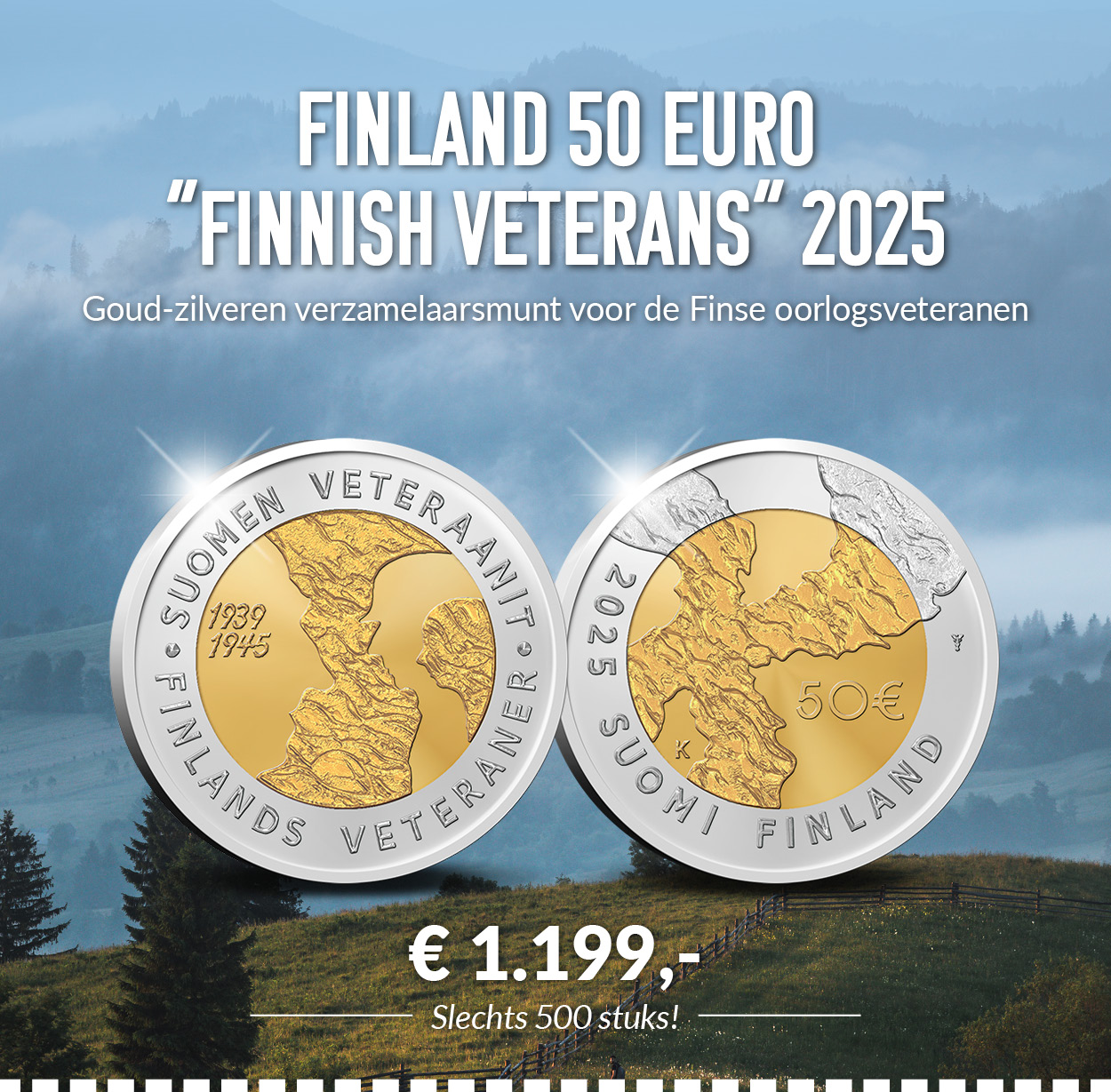 Finland 50 euro ‘Finnish Veterans’ 2025