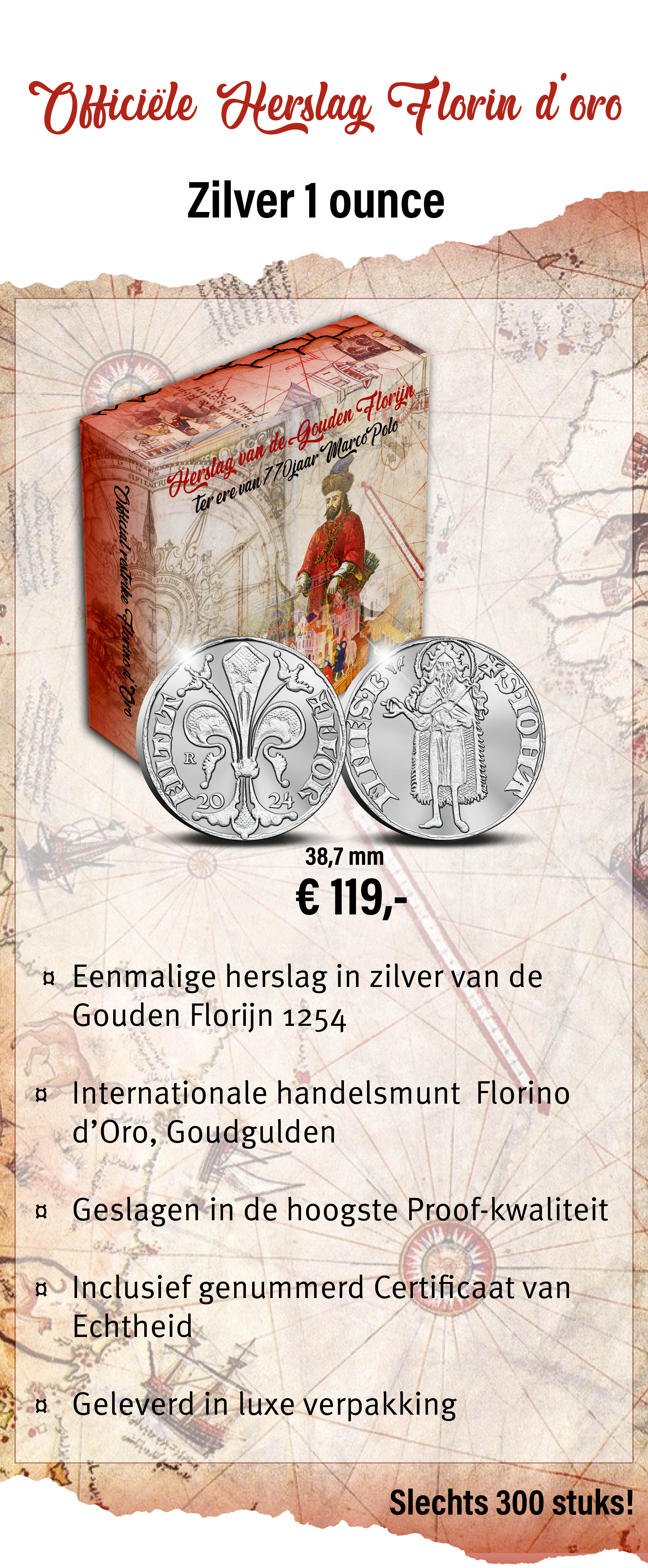 OfficiÃ«le Herslag: Florin dâoro Zilver 1 ounce