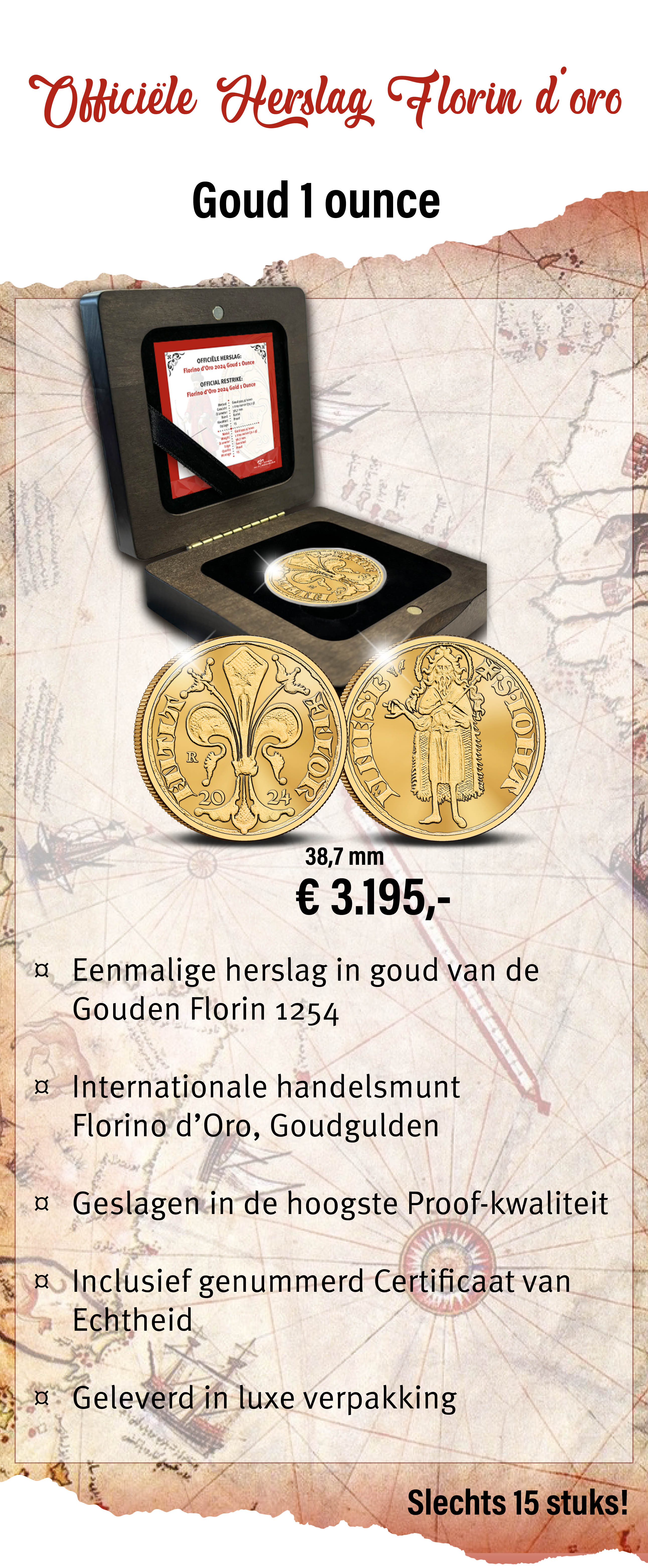 OfficiÃ«le Herslag: Florin dâ Oro Goud 1 ounce