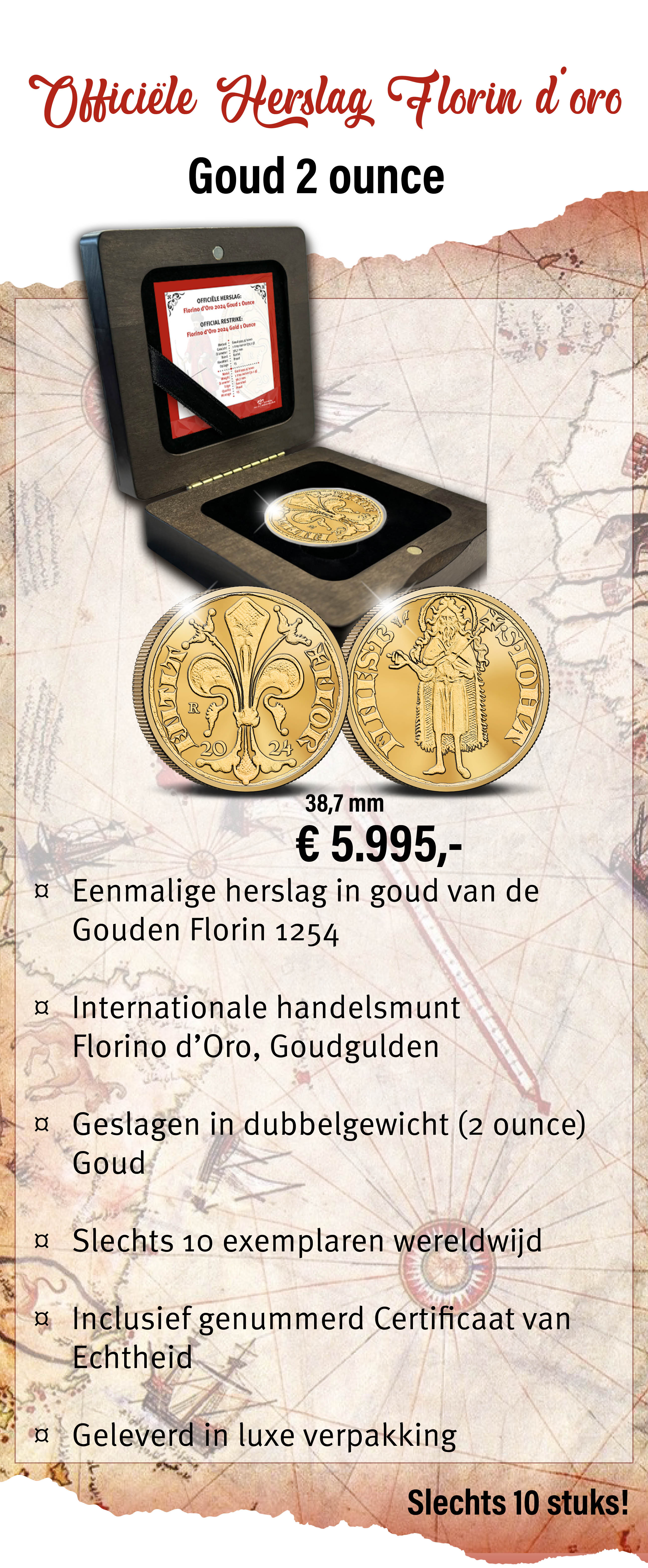 OfficiÃ«le Herslag: Florin dâ Oro Goud 2 ounce
