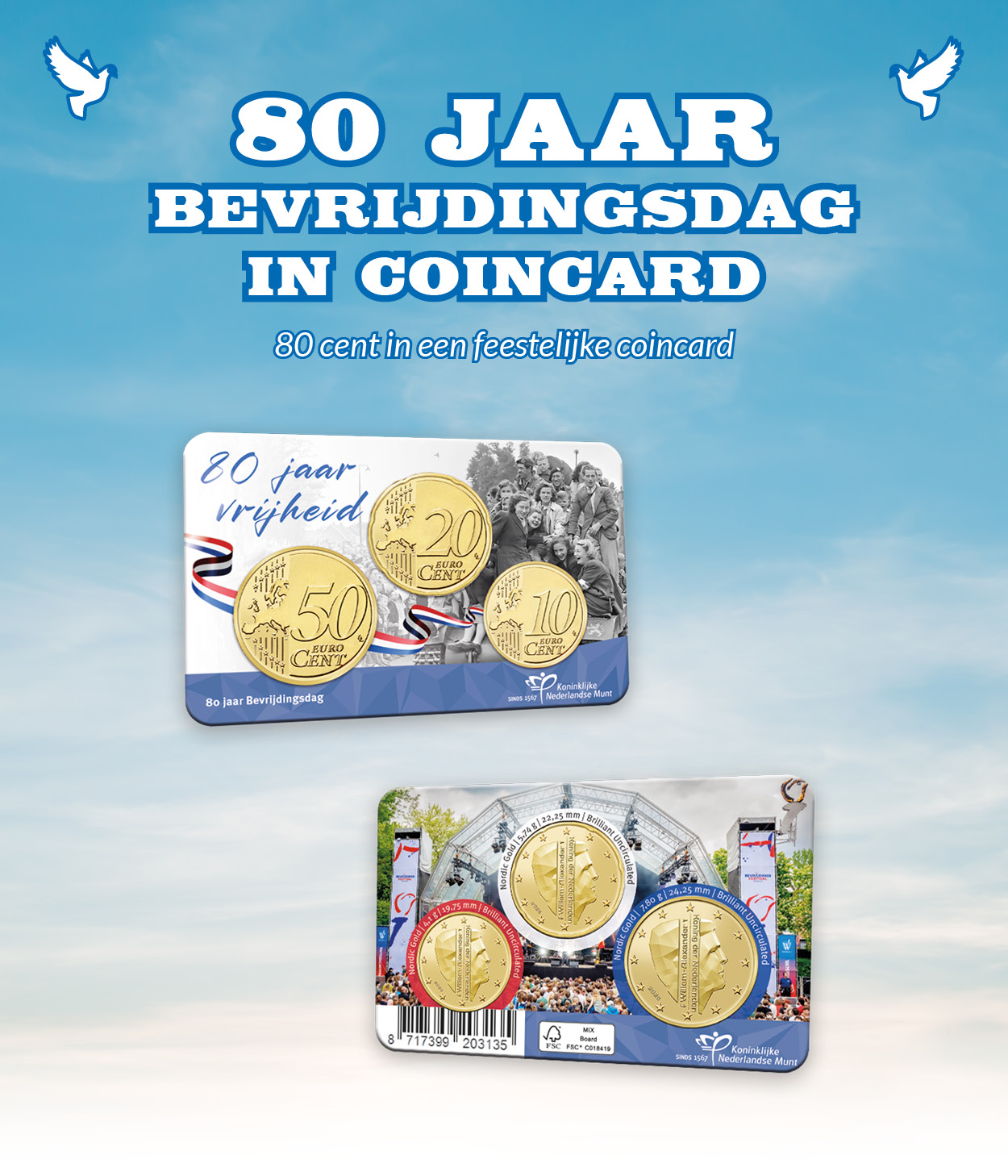 80 jaar Bevrijdingsdag in coincard