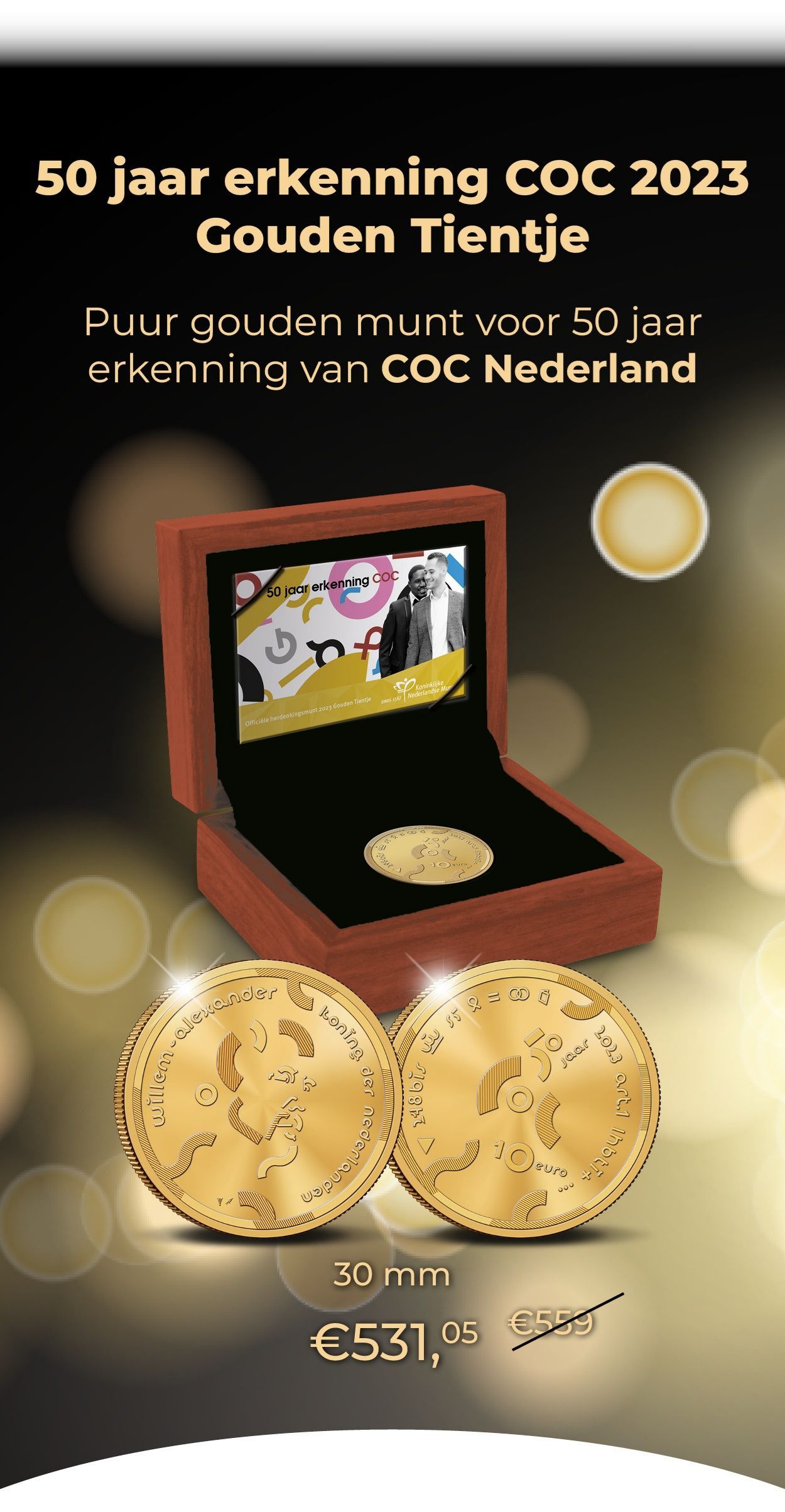 50 jaar erkenning COC Tientje 2023 Gouden Tientje