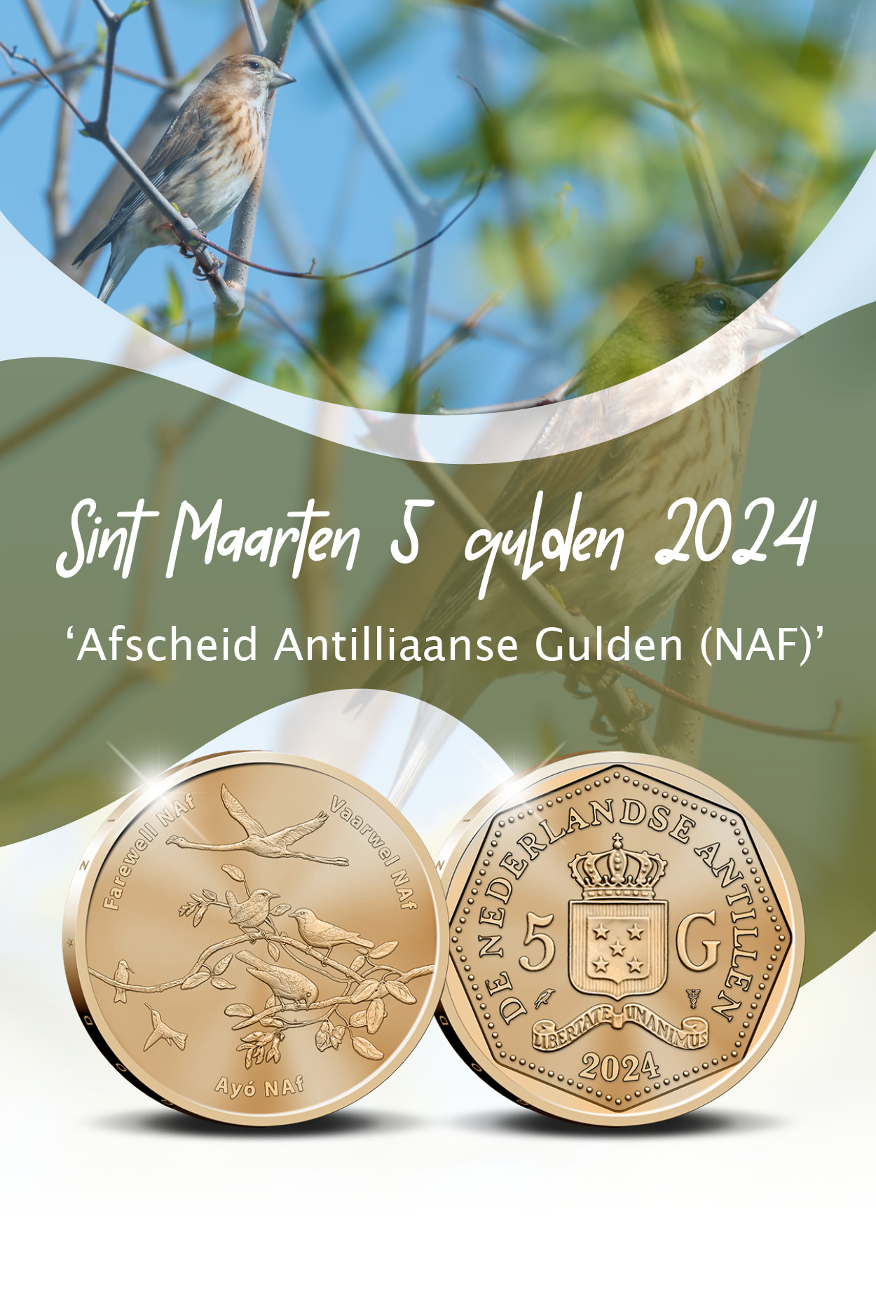 Sint Maarten 5 gulden 2024 âAfscheid Antilliaanse Gulden (NAF