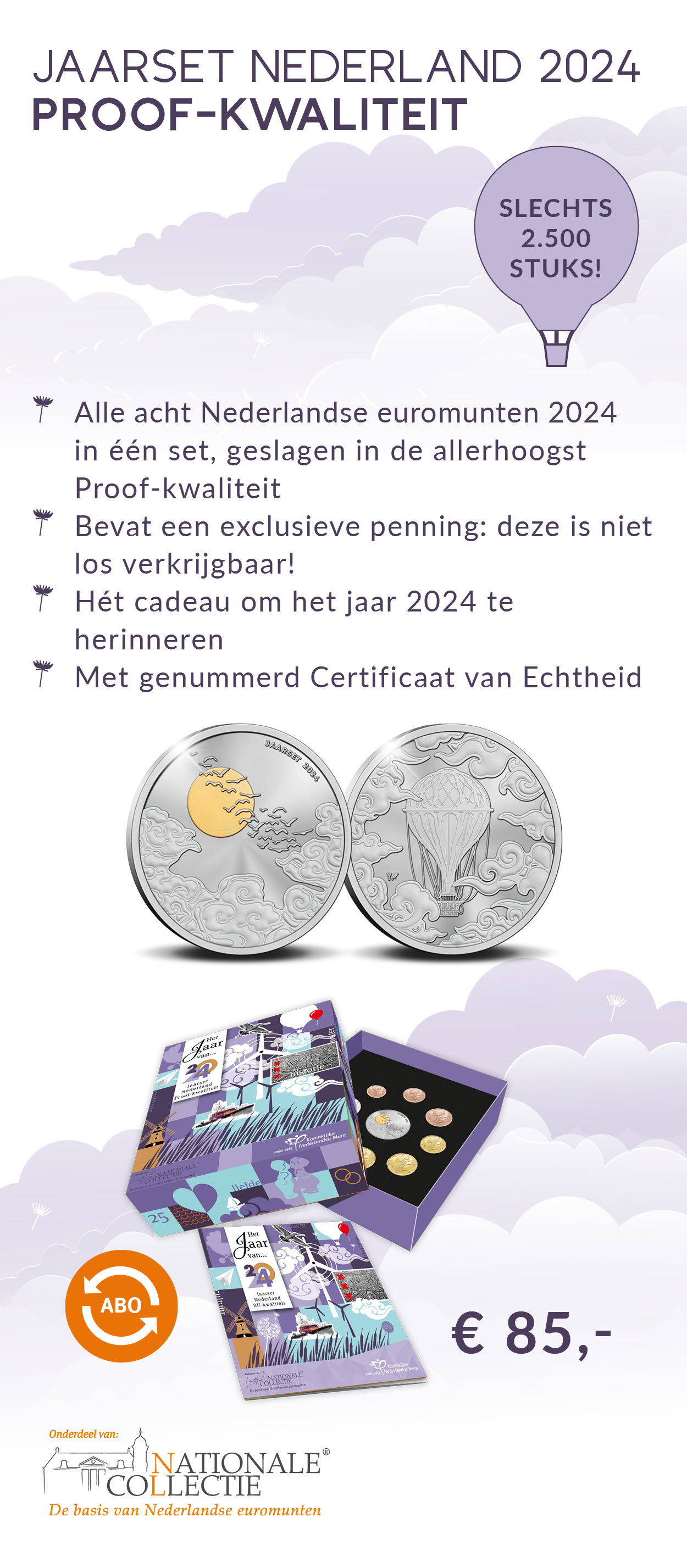 Jaarset Nederland 2024 Proof-kwaliteit
