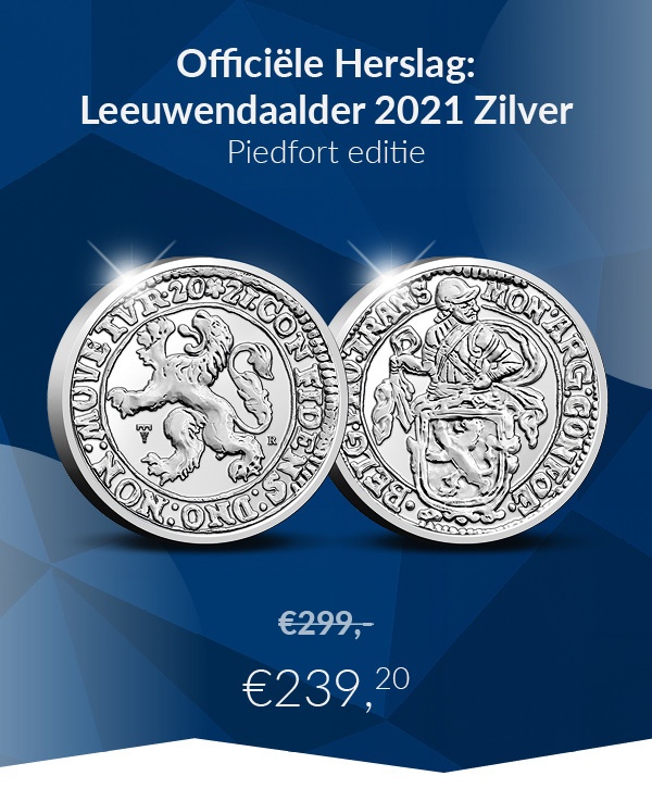 OfficiÃ«le Herslag: Leeuwendaalder 2021 Zilver - Piedfort editie