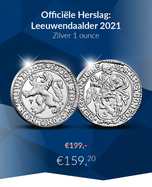 OfficiÃ«le Herslag: Leeuwendaalder 2021 Zilver 1 ounce
