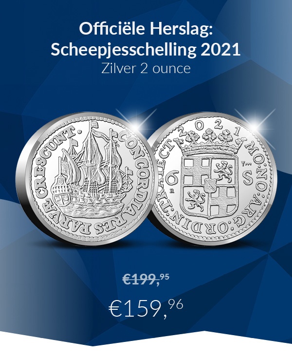OfficiÃ«le Herslag: Scheepjesschelling 2021 Zilver 2 ounce