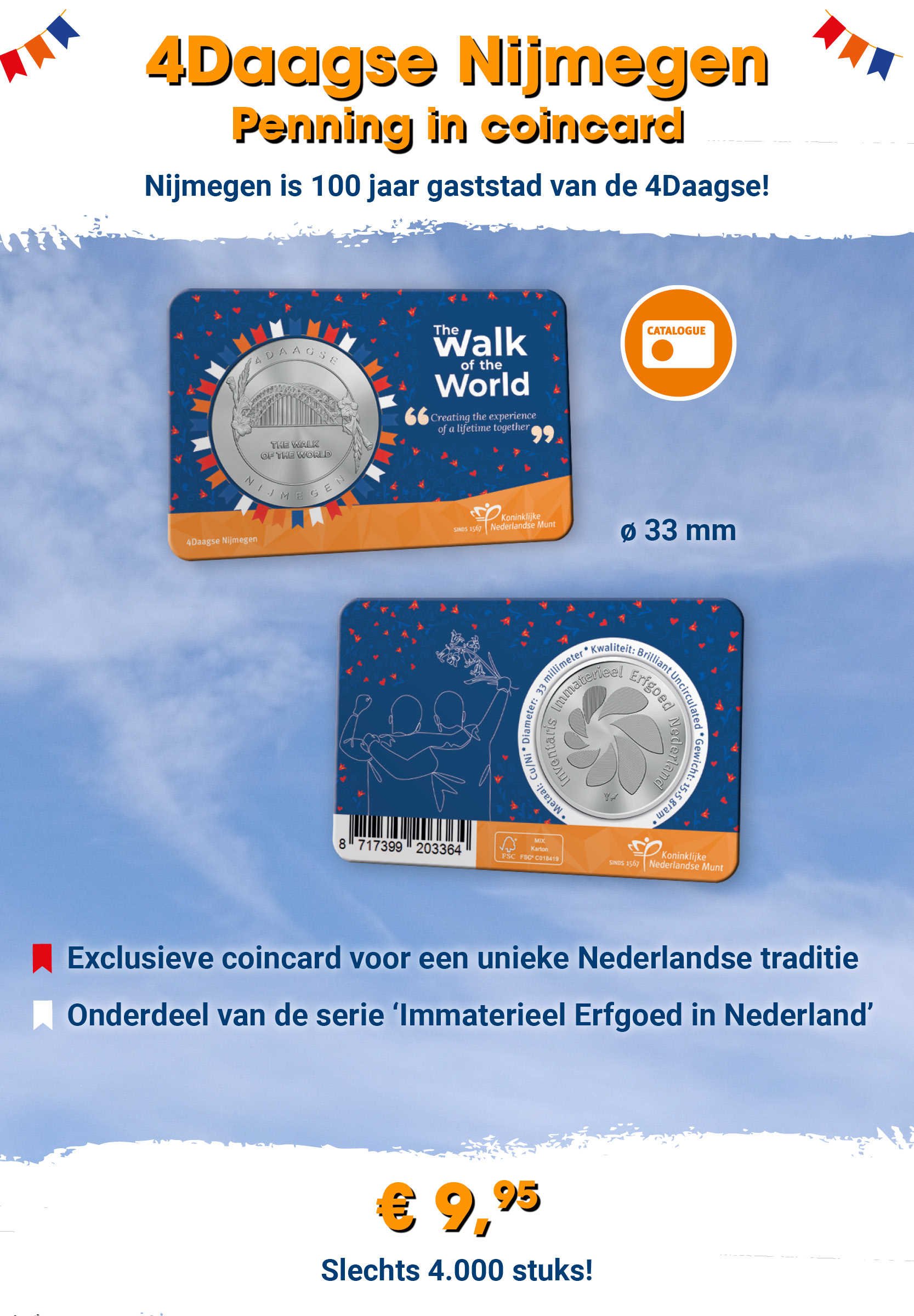 4Daagse Nijmegen penning in coincard