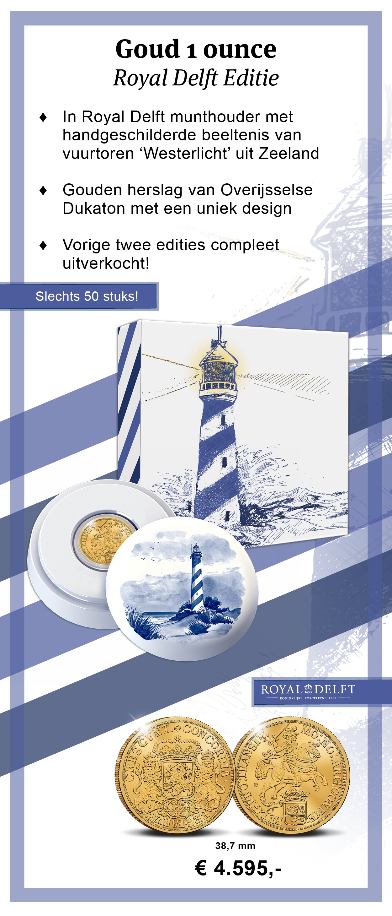 Goud 1 ounce – Royal Delft editie 