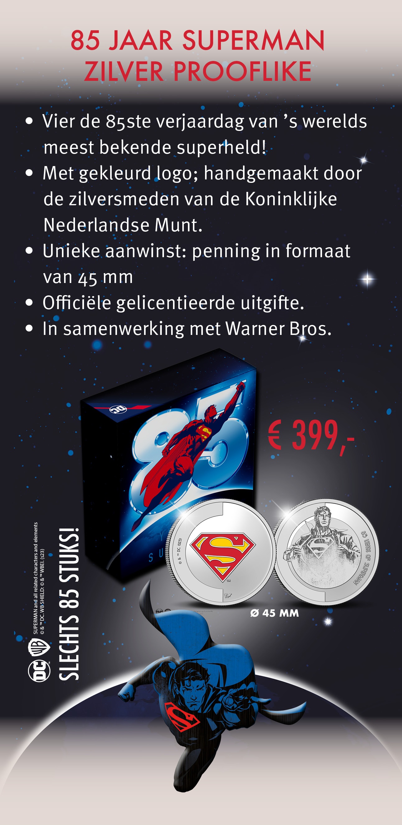 85 jaar Superman Zilver Prooflike
