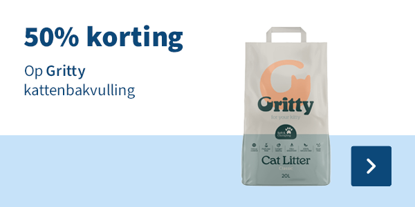 Nu 50% korting op Gritty kattenbakvulling 