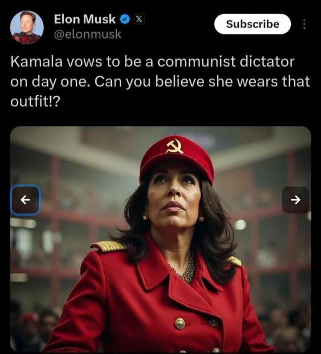 Elon Musk -> Kamala